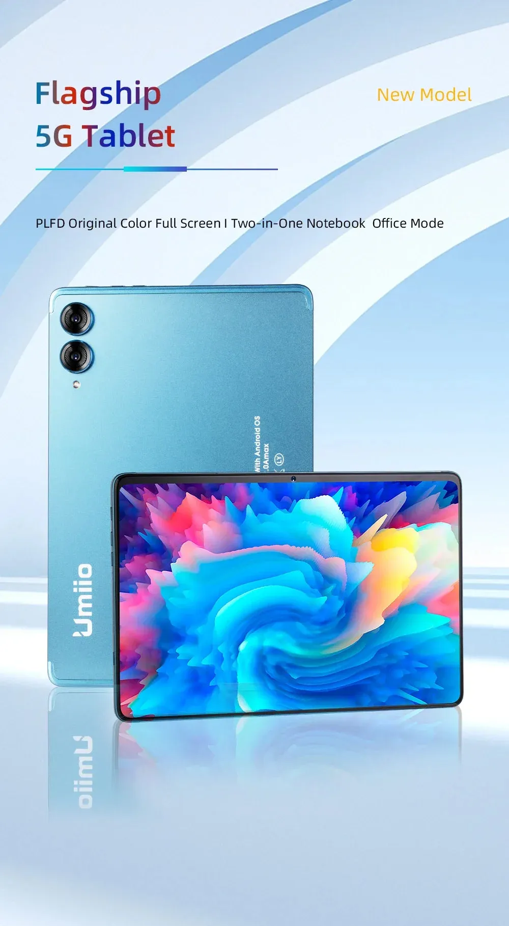 1-Umiio C18 Tablet pc 5G Wifi Octa Core 10.1 inch RAM 8GB ROM 128GB Android 11 for Business Education Android tablet PC pad
