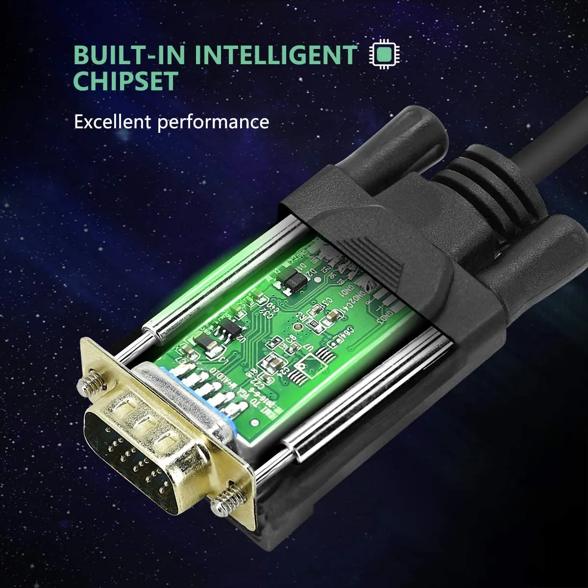 1.8M HDMI Male to VGA Male Cable | For Computer, Laptop, PC & Monitor