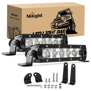 7 Inch 30W 3600LM Slim Spot LED Light Bars (Pair)