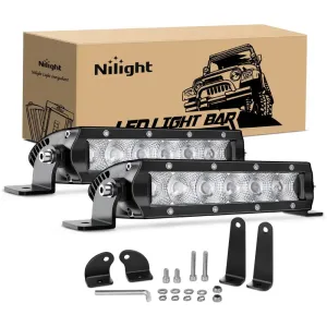 7 Inch 30W 3600LM Super Slim Flood Led Light Bars (Pair)