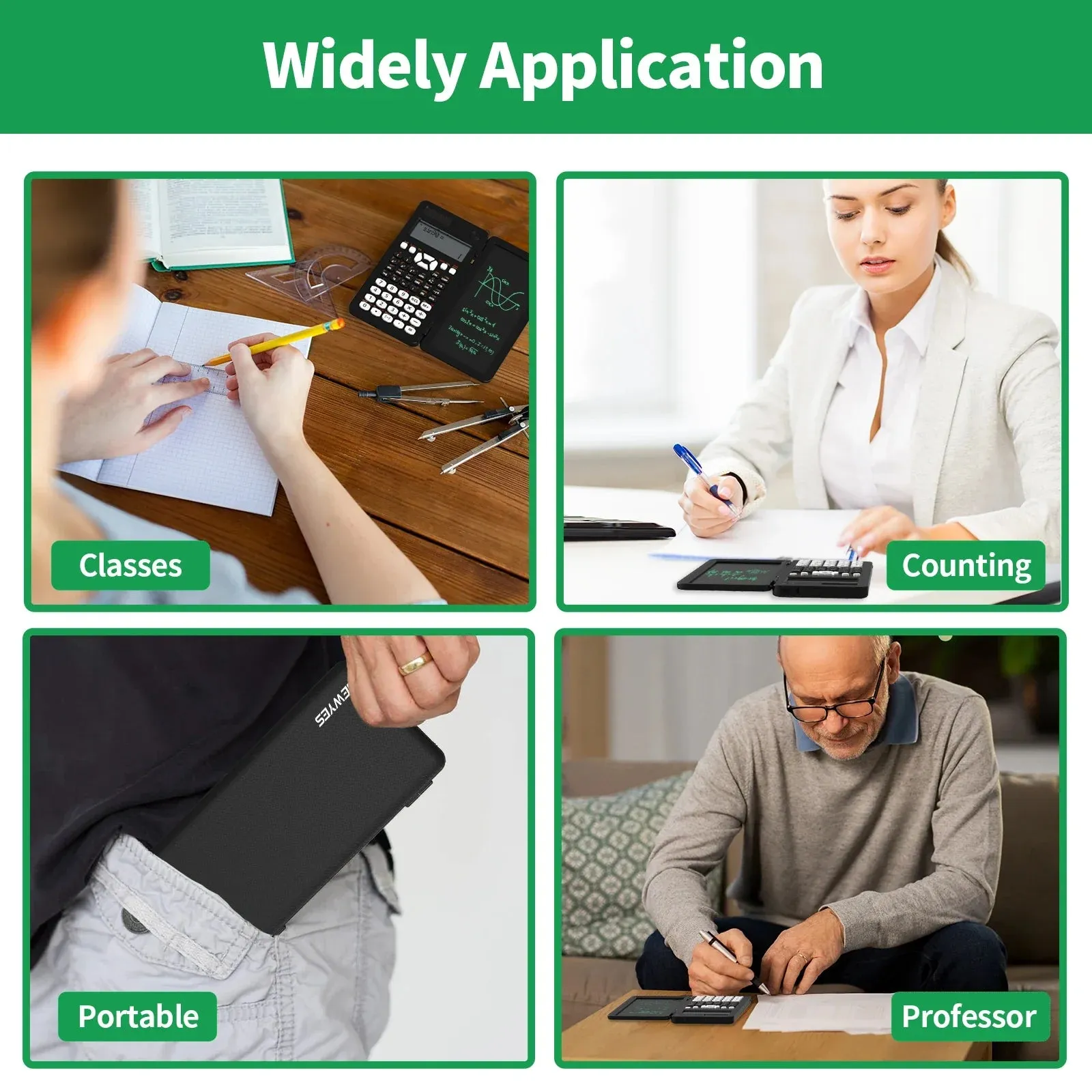 991ms Calculator with Writing Tablet 349 Functions