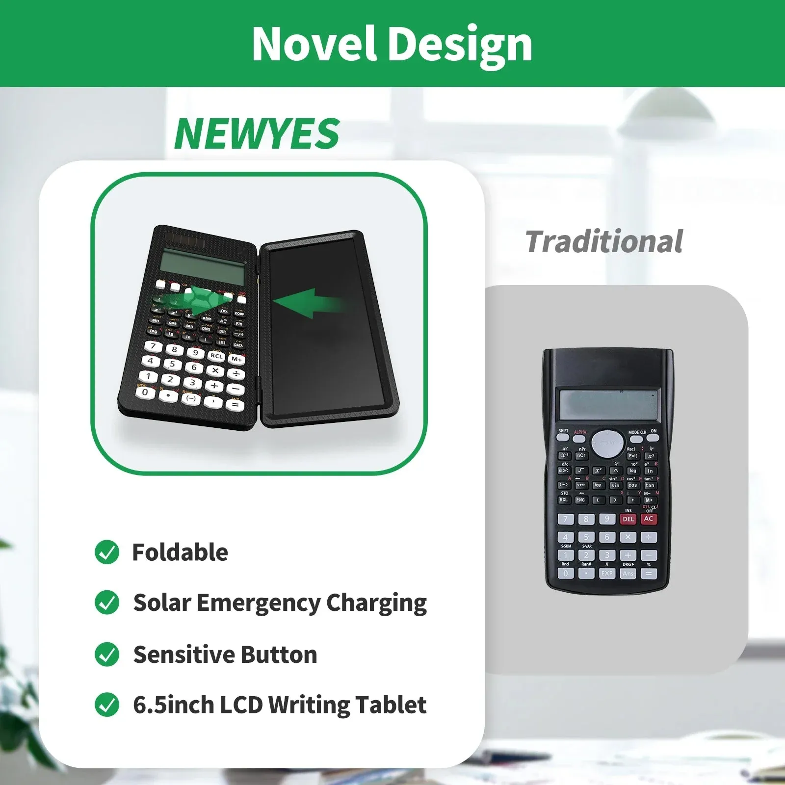 991ms Calculator with Writing Tablet 349 Functions