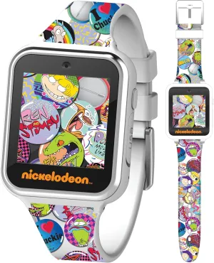 Accutime Nickelodeon Educational Learning Touchscreen Kids Smartwatch - Multicolor Strap Toy - Girls, Boys, Toddlers - Selfie Cam, Games, Alarm, Calculator, Pedometer (Model: NIC4025AZ)