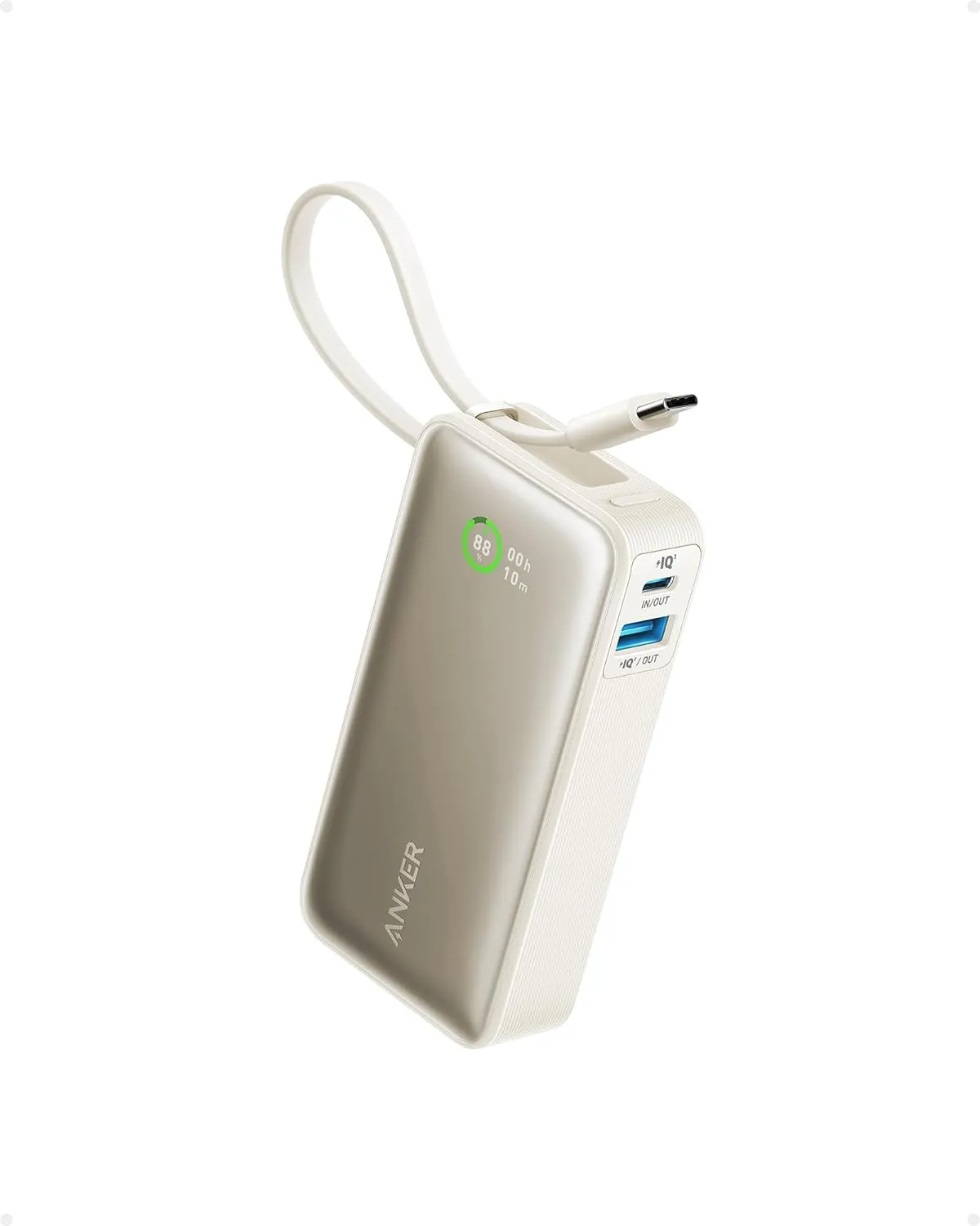 Anker Nano Power Bank (30W, Built-In USB-C Cable)
