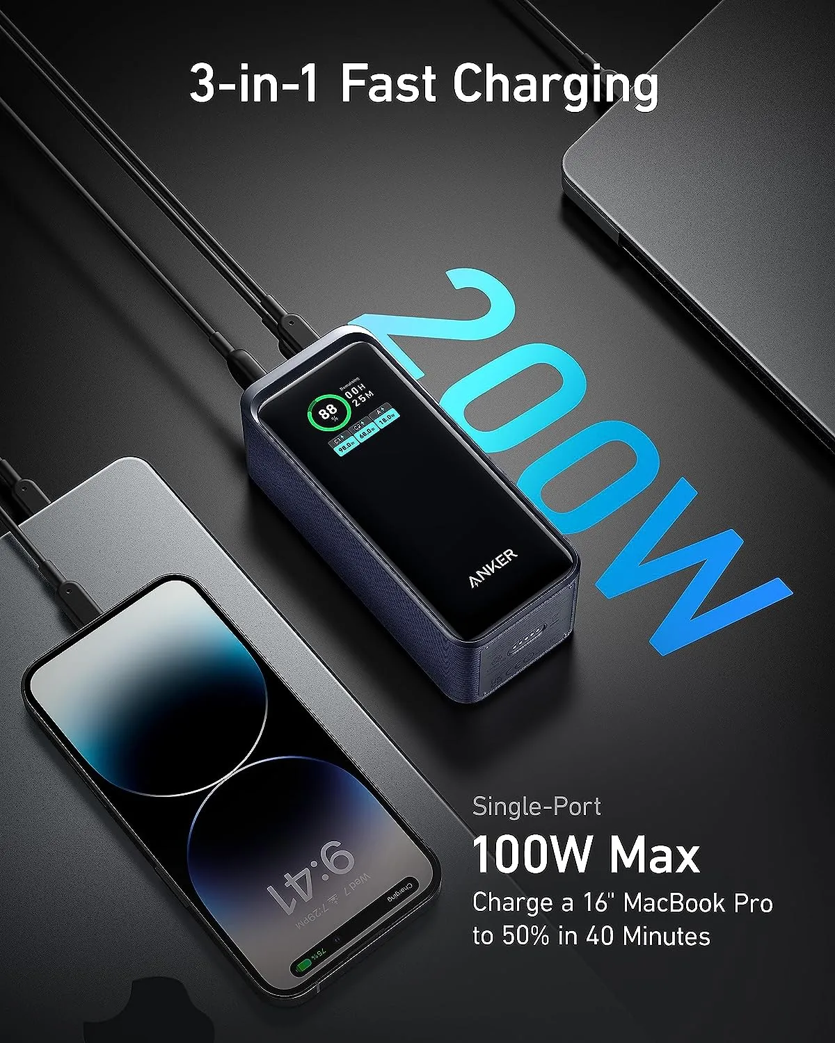 Anker Prime 20,000mAh Power Bank (200W)