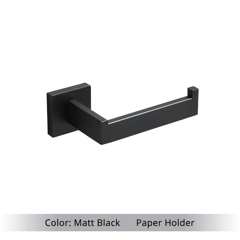 Bathroom Hardware Set Accessories Matt Black