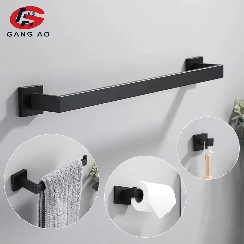 Bathroom Hardware Set Accessories Matt Black