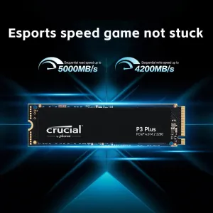 Crucial P3 Plus PCIe Gen4x4 3D NAND NVMe M.2 SSD - High Performance Storage