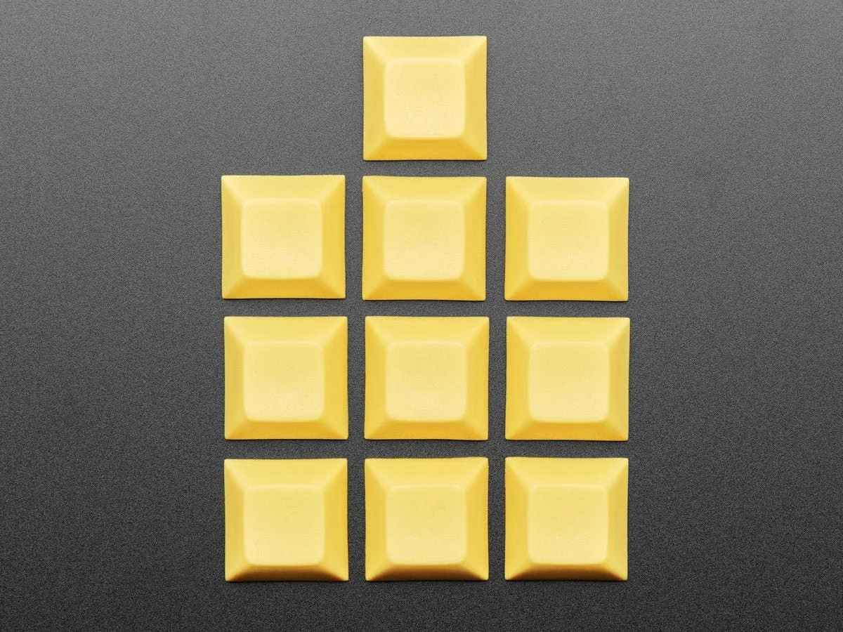 Dark Yellow DSA Keycaps for MX Compatible Switches - 10 pack