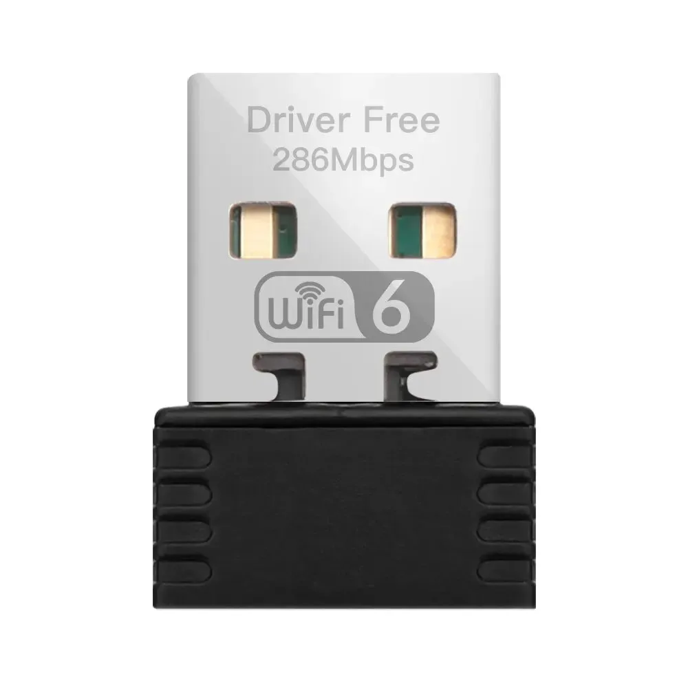 Fenvi Wifi 6 Adapter Ax286 Mini Usb Dongle for Pc Laptop 2.4ghz 802.11ax Signal Reception Windows 10 11 Compatible Driver Free