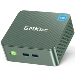 GMKtec Mini PC, Intel Twin Lake N150 (Upgraded N100), 16GB DDR4 RAM 512GB PCIe M.2 SSD, Desktop Computer 4K Dual HDMI/USB3.2/WiFi 6/BT5.2/2.5GbE RJ45 for Office, Business
