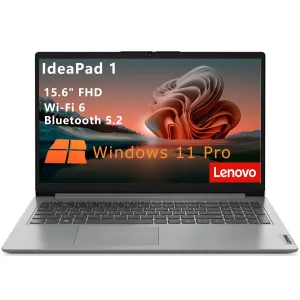 Lenovo IdeaPad 1 Student Laptop Computer, 15.6" FHD Display, Intel Dual Core Processor, 32GB DDR4 RAM, 1TB PCIe SSD, WiFi 6, Bluetooth 5.2, Type-C, Cloud Grey, Windows 11 Pro, Tichang