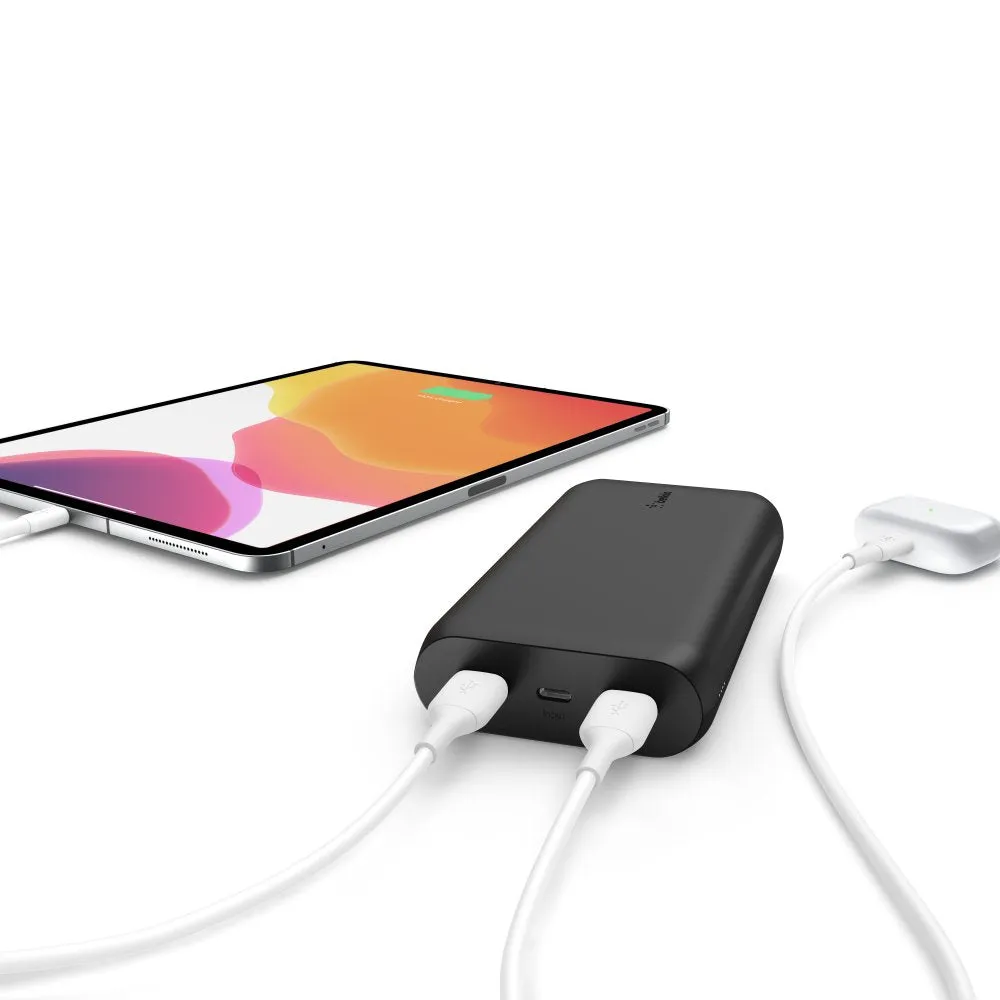 [OPEN BOX] BELKIN BoostCharge USB-C Powerbank 20K - 15W Tablet and Smartphone Charger with Cable - Black
