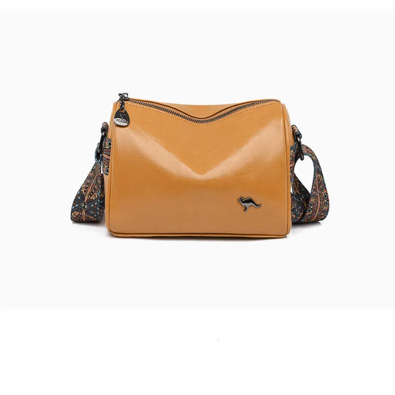 Pousbo Retro Fashion Lederen Crossbody Schoudertas