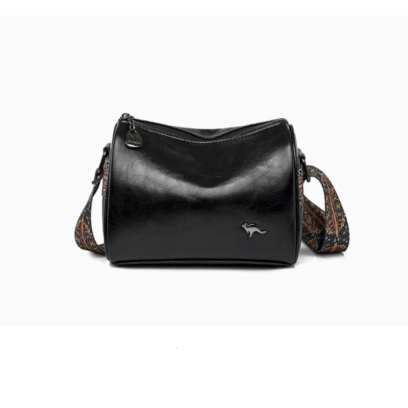 Pousbo Retro Fashion Lederen Crossbody Schoudertas