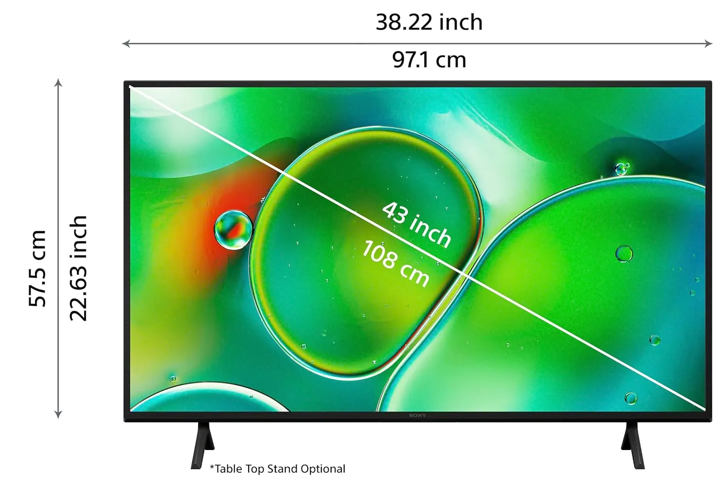 Sony  K-43S20 BRAVIA 2 Series 108 cm (43 inches) 4K Ultra HD Smart LED Google TV (Black)