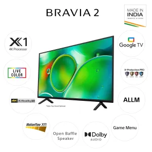 Sony  K-43S20 BRAVIA 2 Series 108 cm (43 inches) 4K Ultra HD Smart LED Google TV (Black)