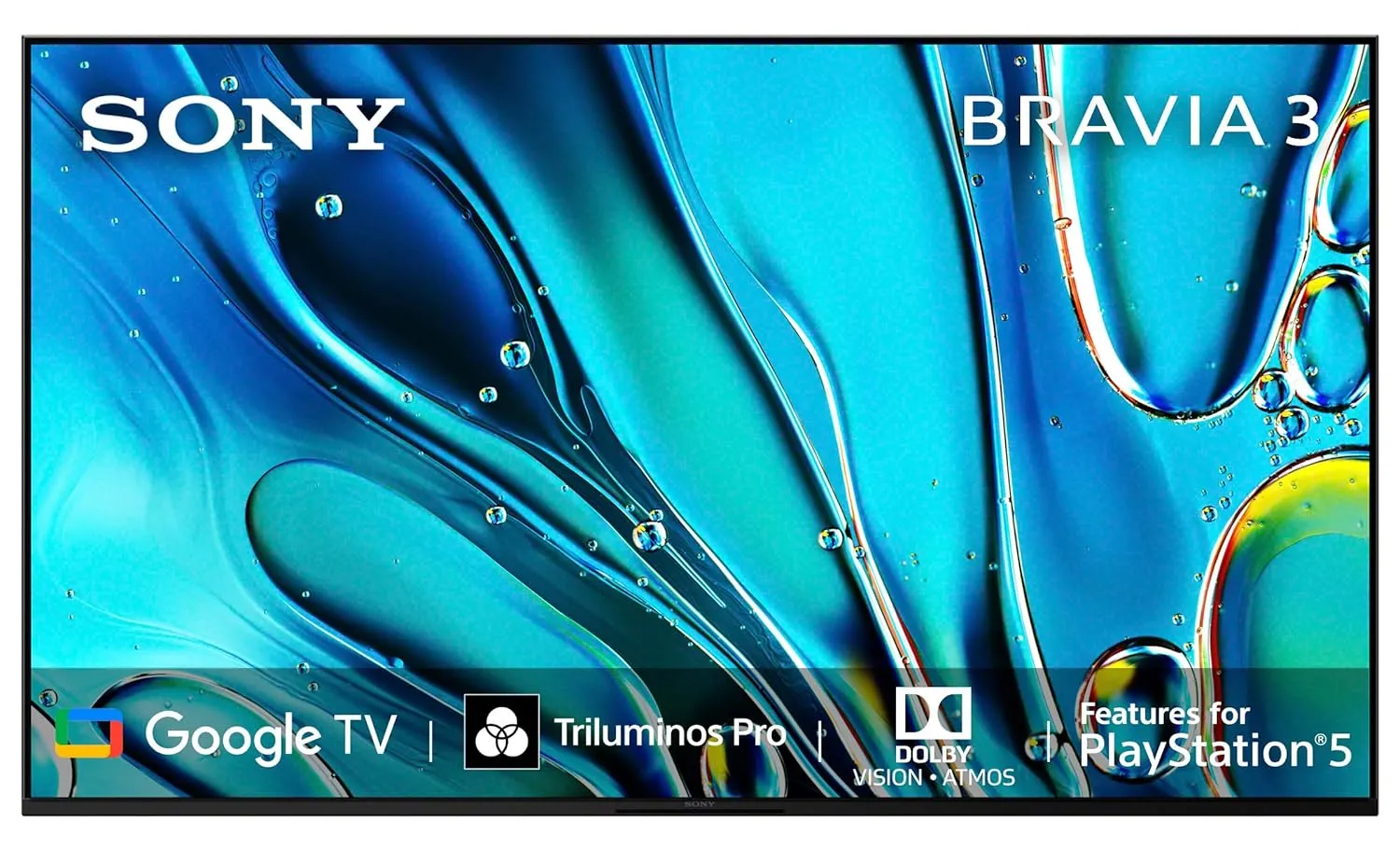 Sony K-55S30 BRAVIA 3 Series 139 cm (55 inches) 4K Ultra HD AI Smart LED Google TV  (Black)