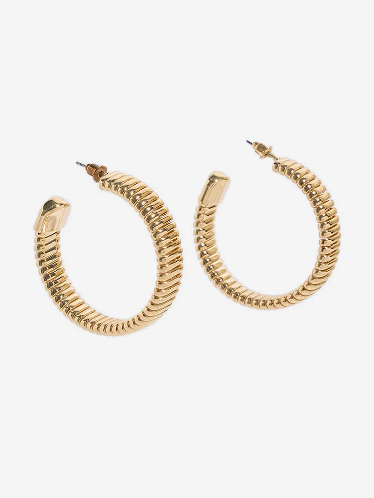 Westside Accessories Gold Statement Hoop Earrings