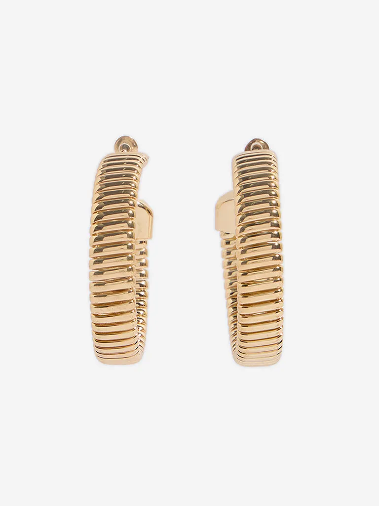 Westside Accessories Gold Statement Hoop Earrings